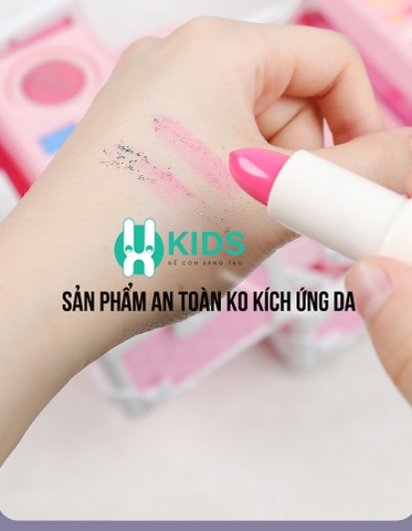 Bộ cốp trang điểm cao cấp cho bé gái, bộ đồ chơi trang điểm thật đầy đủ phụ kiện an toàn, dễ thương cho trẻ em
