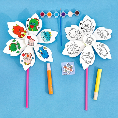 Bộ Chong Chóng Tô Màu Sáng Tạo DIY Cho Bé