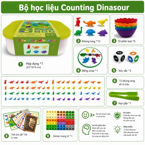 Linking Cubes Montessori - Bộ Học Liệu STEM Giúp Bé Học Toán, Đếm Số Và Phát Triển Tư Duy