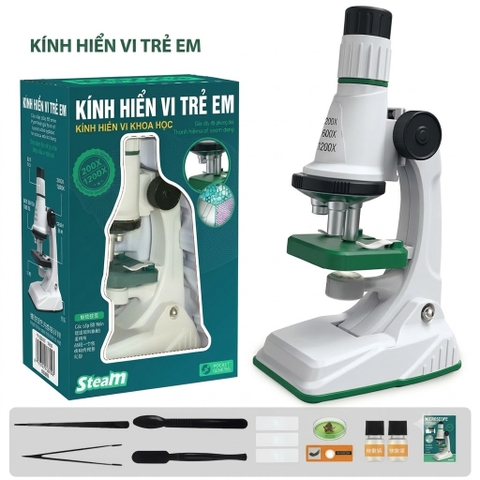 Kính Hiển Vi Khoa Học Cho Bé Kèm Tiêu Bản Microscope 1200X