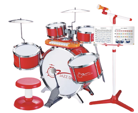 Bộ trống đồ chơi Jazz Drum cho bé cỡ siêu lớn loại cao cấp có phím piano kèm ghế ngồi và mic hát