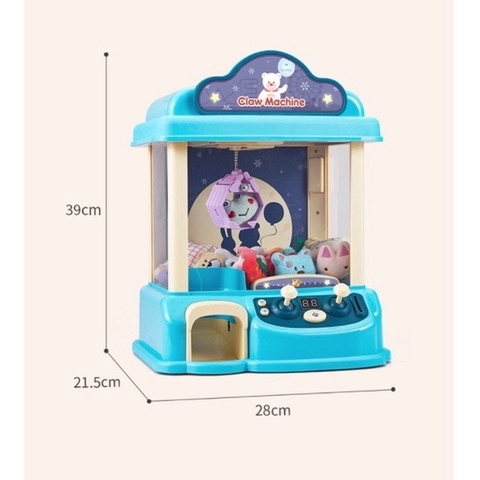 Máy gắp thú bông kích thước lớn bản 2 cần kèm xu đếm thời gian, có nhạc có đèn trẻ em