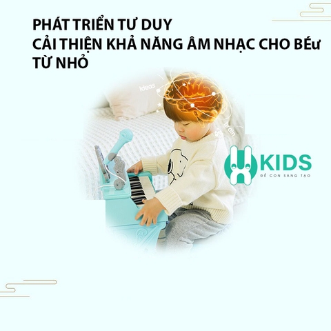 Đàn piano mini 25 phím điện tử cho bé tự học tại nhà, có mic hát thu âm, kết nối điện thoại kèm sẵn 22 bài hát vui vẻ