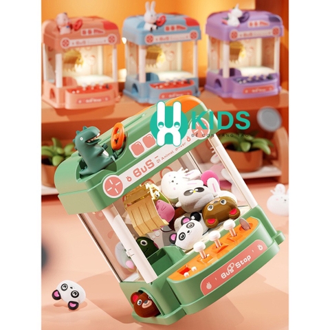 Máy gắp thú bông cỡ lớn hình pony , thỏ trắng , khủng long ,heo hồng kèm xu đếm thời gian, có nhạc có đèn cho bé