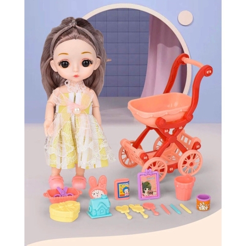 Hộp quà ngọt ngào: Ngôi nhà búp bê mini (có đèn ) đầy đủ đồ chơi các chủ đề cho bé