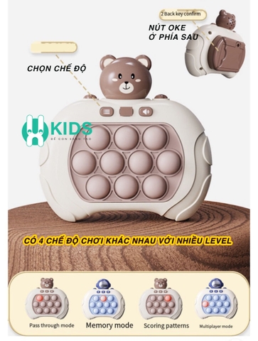 Đồ chơi Pop it thế hệ mới - máy game giải trí bấm nút theo đèn nhạc với nhiều level giảm stress cho mọi lứa tuổi