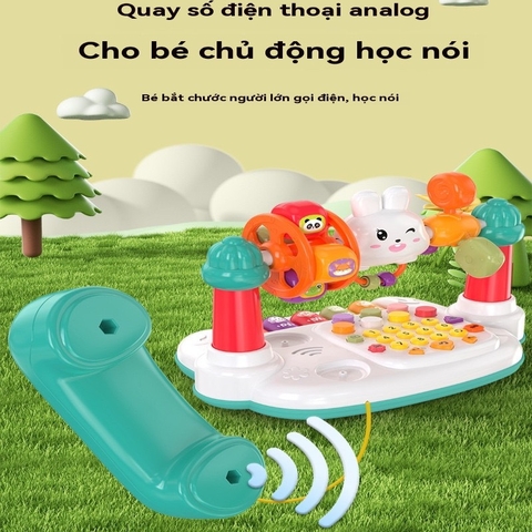 Điện thoại đồ chơi thông minh đa chức năng 16 chế độ chơi có phím piano,kể chuyện,học toán giáo dục sớm ngôn ngữ cho bé