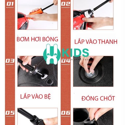 Đồ Chơi Đấm Bốc , boxing phát triển thể chất vận động thể thao kèm găng tay bơm hơi cao cấp cho trẻ em