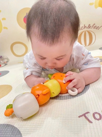 Đồ chơi ngậm gặm nướu mọc răng, xúc xắc, lục lạc hươu cao cổ có đèn nhạc vui nhộn cho bé sơ sinh từ 3 tháng dễ ngủ