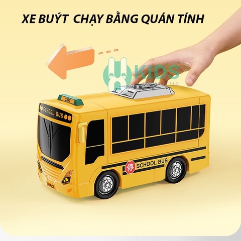 Đồ chơi ô tô buýt xe bus biến hình đa chức năng trò chơi giáo dục sớm có vô lăng xoay đèn nhạc cho trẻ em từ 1 tuổi