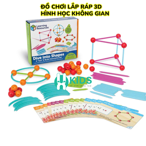 Đồ chơi lắp ráp xếp hình khối xây dựng 3D giáo dục sáng tạo nâng cao khả năng tư duy hình học không gian toán học cho bé