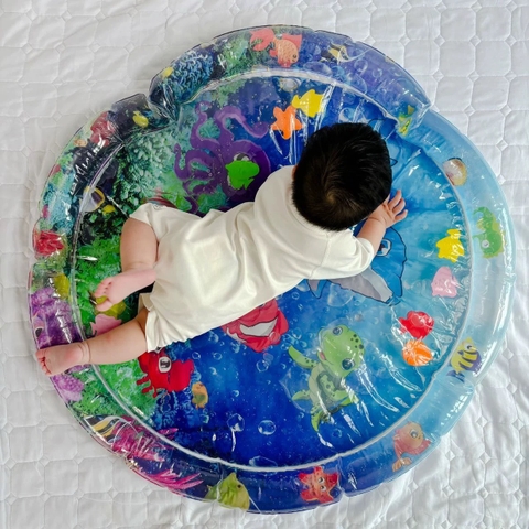 Đồ chơi thảm đệm nước làm mát, giữ nhiệt cho bé thú cưng vui chơi, nằm ngủ rộng 100cm cỡ lớn bơm hơi gấp gọn tiện lợi