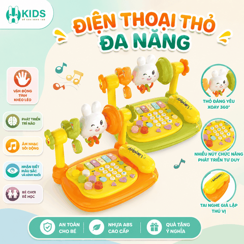 ĐIỆN THOẠI THỎ ĐA NĂNG – ĐỒ CHƠI “ BẬN RỘN ” SIÊU CUỐN CHO BÉ