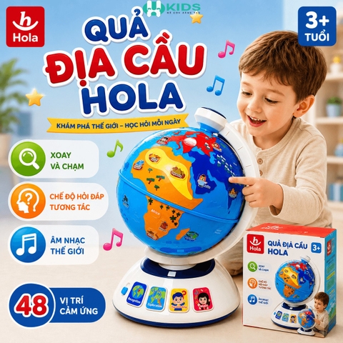 Quả Địa Cầu Thông Minh HOLA Cảm Ứng Cho Bé 3+