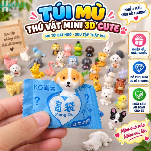 Túi Mù Thú Cưng Mini 3D Nhiều Mẫu Ngẫu Nhiên