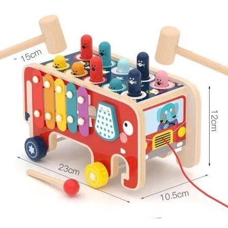 Đập Chuột Voi Gỗ 3 Trong 1 ELT Cho Bé - Đồ Chơi XKIDS