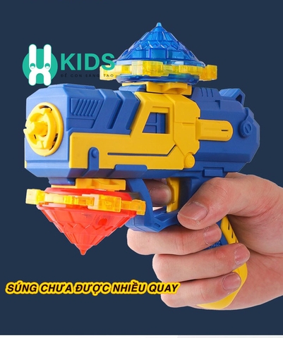 Đồ chơi súng bắn con quay phát sáng vô cực cao cấp, chất liệu nhựa ABS thoả mái va đập siêu hot cho bé