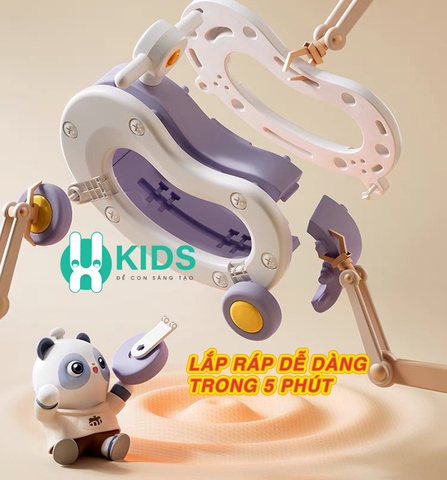 Xe bập bênh chòi chân thế hệ mới đa năng 2 in 1 có nhạc tháo lắp bánh dễ dàng cho bé từ 6 tháng tuổi