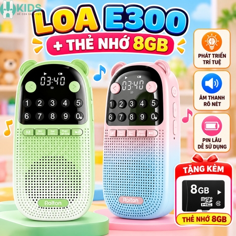 Loa Học Tiếng Anh Rolton E300 Cho Bé – Loa Tắm Ngôn Ngữ, Tặng Thẻ Nhớ 8GB