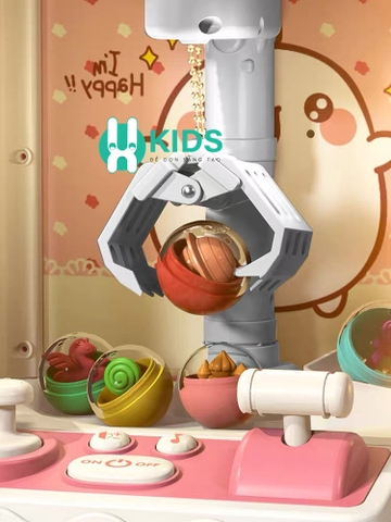 Đồ chơi máy gắp gấu bông cỡ lớn phiên bản mới có đèn LED nhạc vui nhộn, đếm thời gian kèm sẵn 10 thú bông 10 bóng cho bé