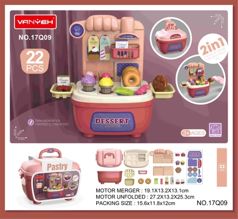 Đồ chơi vali cặp phụ kiện biến hình 2in1 nhập vai hướng nghiệp kĩ sư, nhà bếp, tiệm bánh, bán hàng cho bé