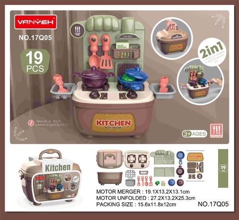 Đồ chơi vali cặp phụ kiện biến hình 2in1 nhập vai hướng nghiệp kĩ sư, nhà bếp, tiệm bánh, bán hàng cho bé