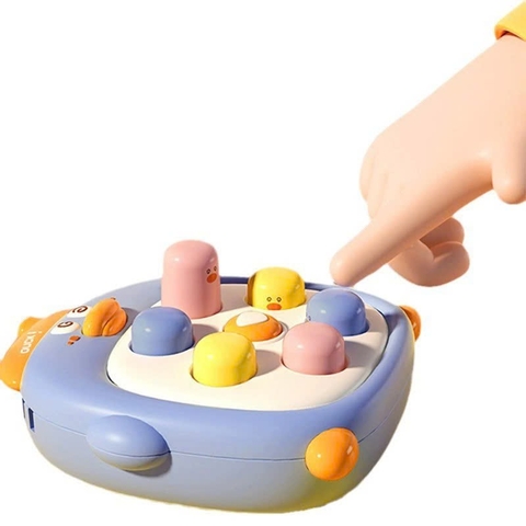 Đồ Chơi Đập Chuột Bấm Tay Hình Vịt, Trò Chơi Phản Xạ Giảm Căng Thẳng Mini