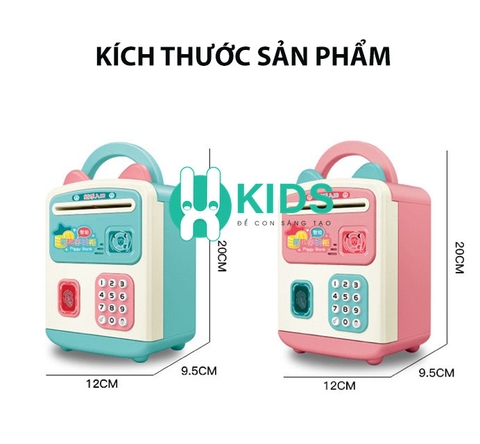 Két sắt mini cho bé mở khoá bằng vân tay, nhận dạng khuôn mặt hình chú mèo