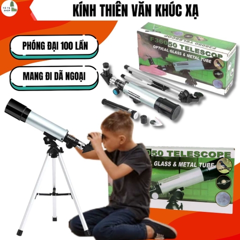 Kính Thiên Văn Khúc Xạ F36050 Phóng Đại 100 Lần Cho Bé Quan Sát Mặt Trăng