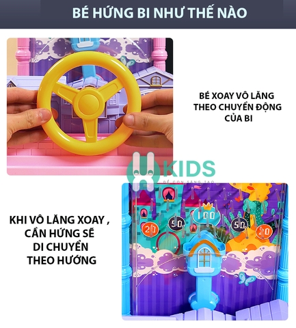 Đồ chơi hứng bi kích thước lớn gắn vô lăng ô tô có đèn nhạc vui tai