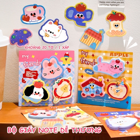 Bộ Giấy Note Hoạt Hình Dễ Thương Nhiều Mẫu