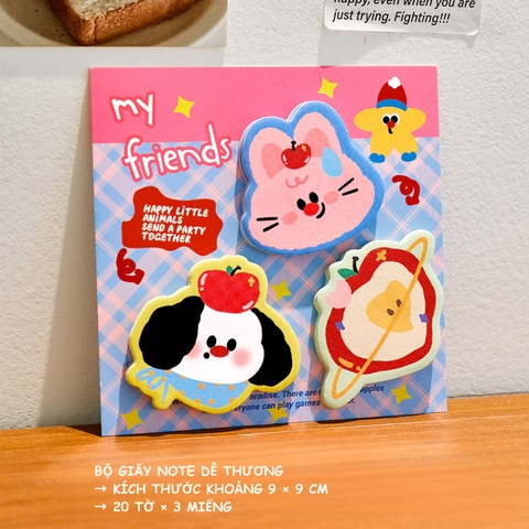 Bộ Giấy Note Hoạt Hình Dễ Thương Nhiều Mẫu