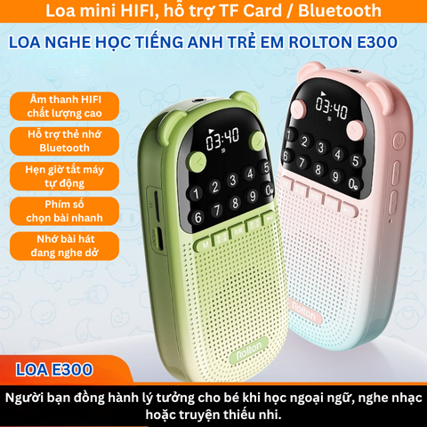 Loa Học Tiếng Anh Rolton E300 Hình Gấu Dễ Thương CHO BÉ