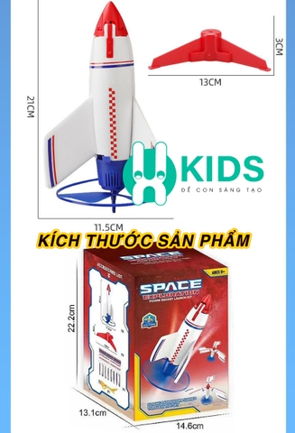 Đồ chơi bệ phóng tên lửa máy bay có thể xoay vòng xoè cánh có đèn vui nhộn