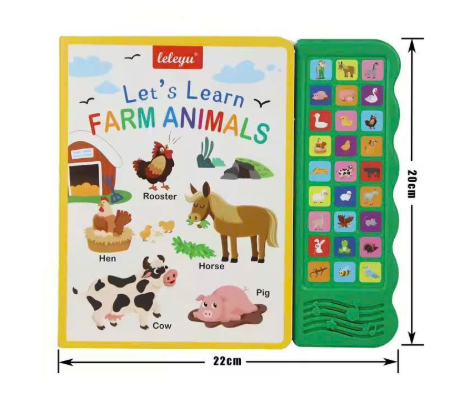 Đồ Chơi Âm Thanh Let's Learn 27 Nút 5 Chủ Đề Cho Bé - ABC, 123, First Words, Animals, Farm Animals