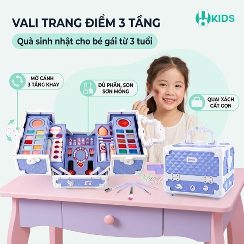 Vali Trang Điểm 3 Tầng M-648 Cho Bé Gái