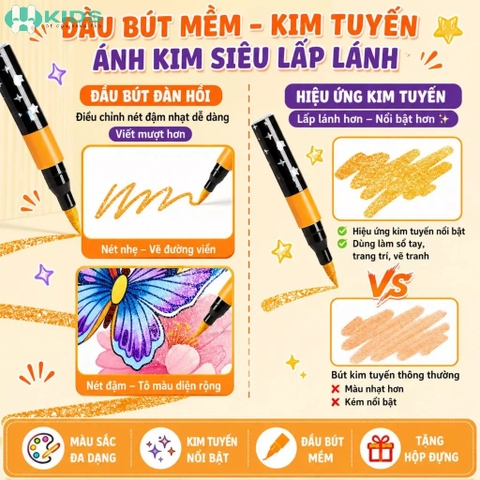 Bộ Màu Nhũ Kim Tuyến, Màu Gaga Baby – Hộp Vali Đa Năng Có Bảng Vẽ Gấp Gọn Cho Bé Học Vẽ Sáng Tạo | Xkids