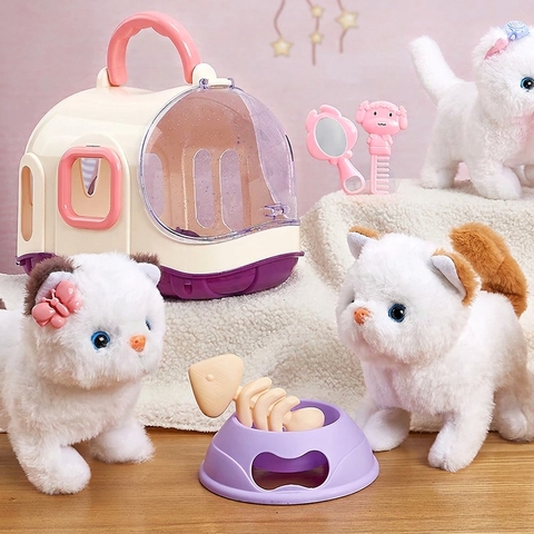 Đồ Chơi Chăm Sóc Mèo MC-1044 Kèm Lồng Xách Tay - XKIDS