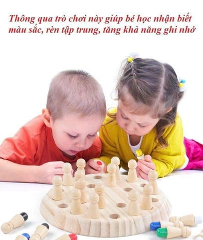 Đồ Chơi Gỗ 8% Cờ Trí Nhớ Cho Bé Rèn Luyện Trí Nhớ Tư Duy Logic | XKIDS
