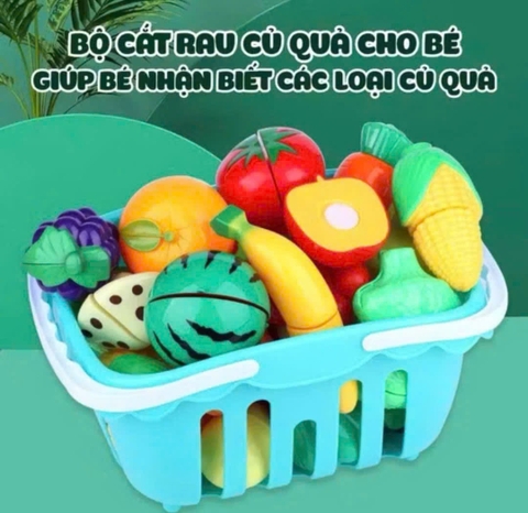 Bộ Đồ Chơi Cắt Rau Củ Quả 30 Món Kèm Giỏ NX218-30 Cho Bé