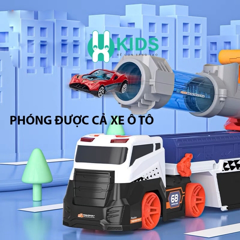 Đồ chơi ô tô tải vận chuyển cỡ lớn có nòng bắn bóng