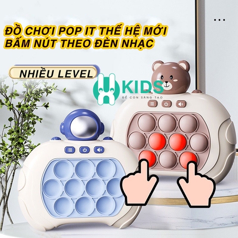 Đồ chơi Pop it thế hệ mới - máy game giải trí bấm nút theo đèn nhạc với nhiều level giảm stress cho mọi lứa tuổi