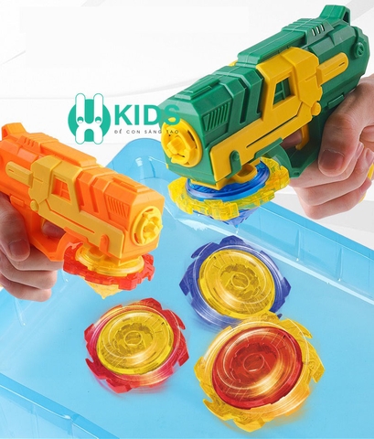 Đồ chơi súng bắn con quay phát sáng vô cực cao cấp, chất liệu nhựa ABS thoả mái va đập siêu hot cho bé