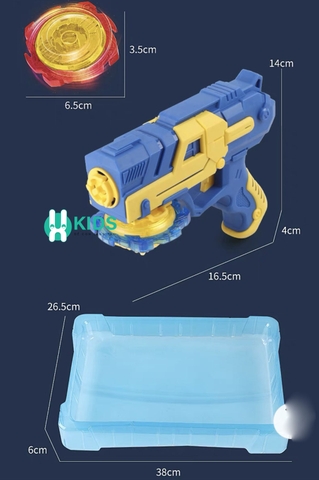 Đồ chơi súng bắn con quay phát sáng vô cực cao cấp, chất liệu nhựa ABS thoả mái va đập siêu hot cho bé