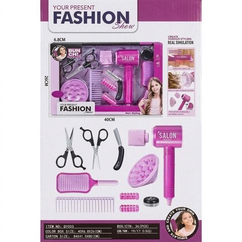 Bộ Đồ Chơi Làm Tóc Chạy Pin Hair Salon QY003 Cho Bé