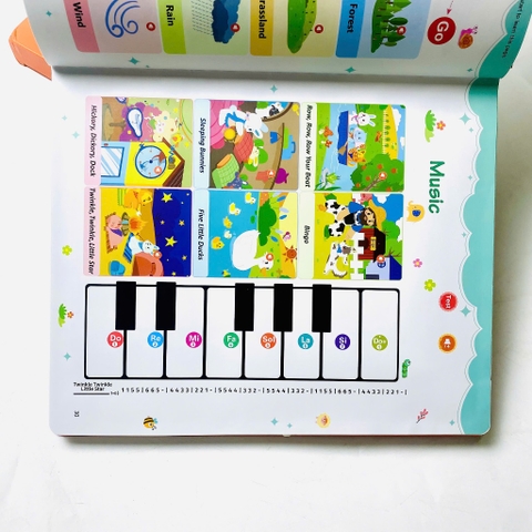 Đồ Chơi Âm Thanh First English Words Sound Book – 470+ Âm Thanh, Có Phím Đàn Cho Bé