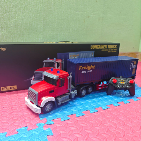 Xe Container Điều Khiển Từ Xa Cỡ Lớn Có Đèn Tỷ Lệ 1:24