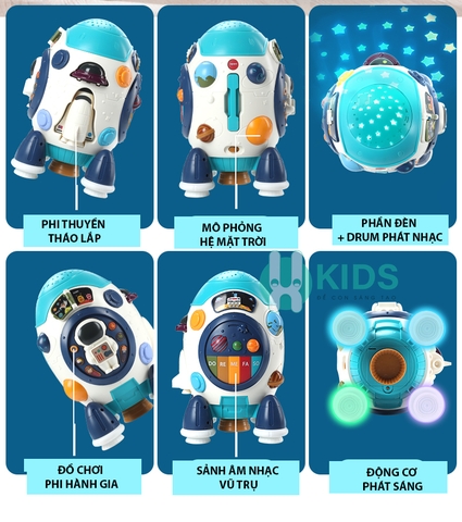Đồ chơi tên lửa trẻ em phát nhạc cho bé