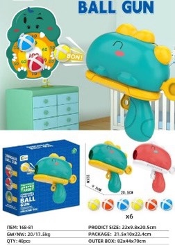 Đồ chơi súng bắn bóng nhựa dính hình khủng long cute kèm bảng phi tiêu tính điểm vui nhộn giải trí giảm stress cho bé