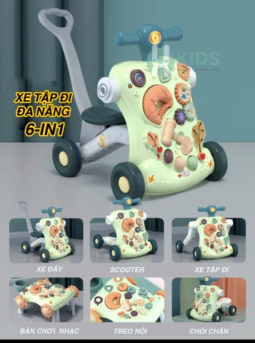 Xe tập đi đa năng 6in1 biến đổi 6 chức năng
